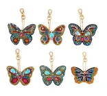 Набір алмазної мозаїки брелки ColorArt Метелики 6шт BR22