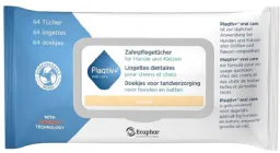 Стоматологічні серветки для собак та кішок Plaqtivplus Dental Wipes 64 шт (5055037403619) (8885PLQ)