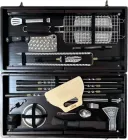 Подарунковий шашличний набір шампурів Турист №6 для барбекю в дерев'яному кейсі Gorillas BBQ подарунок чоловіку, куму, брату, другу, батьку, керівнику (NR-206K)