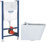 Набір Інсталяція GROHE Rapid SL Solido 38971000 + унітаз підвісний KLECHNIOWSKA Combo Euro C530K із сидінням Soft Close дюропласт