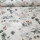 Тканина поплін Розквіт ширина 220 см білий фон з різнокольоровим малюнком