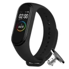 Силіконовий ремінець MRK для фітнес браслета Xiaomi Mi Band 4/3 Чорний з металевою кнопкою в подарунок (mrk21042047)