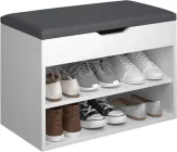 Тумба для взуття із сидінням у білому кольорі MS404