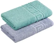 Набір 2 махрових рушників Home Line для ванної 50х90 Бірюзовий/блакитний 182779