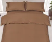 Простирадло на резинці Ardesto Mix&Match Сатин двоспальне 180x200+30 см Шоколад (ART1820FSH)