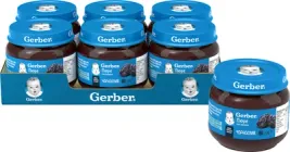 Упаковка фруктового пюре Gerber Чорнослив від 6 місяців 80 г х 6 шт (7613287165459)