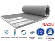 Тонкий матрац на диван (футон, топер) «RAIN» Gray-White collection (6см, 4/4) 90х200