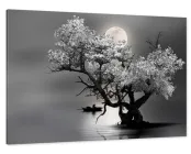 Картина на полотні у вітальню/спальню Дерево в місяці MLP_23 ( 30х60 см)