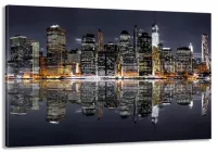 Картина на полотні у вітальню/спальню Нічне місто MLP_233 ( 40х80 см)