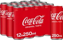 Упаковка безалкогольного напою Coca-Cola Original Taste 0.25 л х 12 банок (5449000008046)