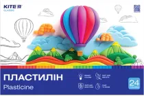 Пластилін Kite Classic 24 кольори 480 г (K-089)