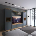 Вітальня Нордік Комплект 1, Еверест, Дуб Крафт Золотий, Графіт