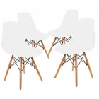 Крісло для кухні на ніжках Bonro В-173 FULL KD біле (4 шт)