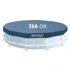 Натяжний тент для каркасного басейну, d=366 см, матеріал PVC, з отворами для зливу води