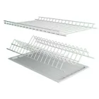 Сушка для посуду Sigma в шафу 500 вбудована (L=465 мм) біла емаль (2 полиці, 1 піддон та 8 кріплень) (713976)