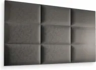 М'яка велюрова стінова панель чотирьохкутник оксамитове узголів'я ліжка Графіт 30*40*4см