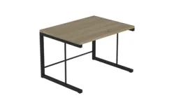 Підставка для мікрохвильової печі Kitchen K301 Ferrum-decor 400x550x350 Чорний метал ДСП Дуб Сонома 16 мм (KITCH30104)