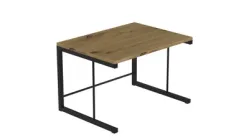 Підставка для мікрохвильовки Kitchen K301 Ferrum-decor 400x550x350 Чорний метал ДСП Дуб Артізан 16 мм (KITCH30106)