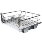 Сушарка для посуду Muller висувна з доводчиком кошик-сушка ширина модуля 800 мм нержавіюча сталь (714542)