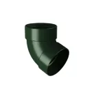 Відвід труби двухмуфтовий 100мм 67° Rainway 130 зелений