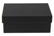 Подарункова коробка з мікрогофрокартону, 24*16*9,5 см чорна