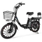 Електровелосипед GREEN GIANT U18 Eco 15Ah 18" 600W чорний, с корзиною і розкладним сидінням - вантажним багажником