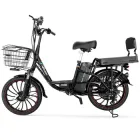Електровелосипед GREEN GIANT U18 Eco MAX 18Ah 600W 18" чорний, з системою PAS + з розкладним сидінням - вантажним багажником
