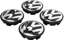 Комплект автомобільних ковпаків (заглушок) на литі диски Volkswagen VW 65/56 мм 4 шт (3B7601171)