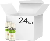 Упаковка сидру Dolcelini Б'янко зі смаком Ламбруско 7.5% 0.33 л x 24 шт (4820250943836)