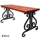 Садова лавка паркова кована AVVS "Ліра" 2.0 м вулична Червоне дерево