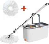 Комплект для прибирання RZTK Spin Mop (швабра і відро з віджимом) + 1 додаткова змінна насадка