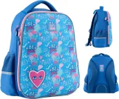 Рюкзак шкільний GoPack Be You напівкаркасний 38x28x13 см Синій (GO24-165M-4)