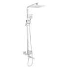 Душова система Kroner KRP Edelstahl Kubus-ESG063 для ванни з поворотним виливом з нержавіючої сталі