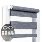 Ролета День Ніч TyulPan 30x170 см Льон Сірий з нижнім фіксатором