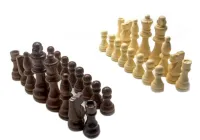 Шахові фігури дерев'яні класичні DUKE Стаунтон h 3.5-7.5 см, d 1.8-2.2 см (DN25197)