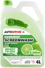 Омыватель стекла летний Autodrive Summer Screen Wash Lime HDPE 4 л (AD0131)
