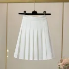 Спідниця плісирована однотонна висока посадка теплий біий колір 6517 182 (XXL)