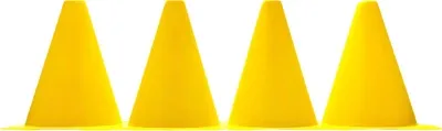 Набір конусів для спорту EasyFit EF-1678-4Y фішки для розмітки та футболу 17 см 4 шт Жовті (56003295)