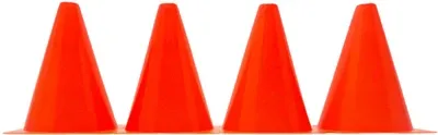 Набір конусів для спорту EasyFit EF-1678-4OR фішки для розмітки та футболу 17 см 4 шт Помаранчеві (56003296)