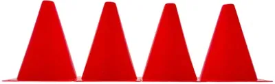 Набір конусів для спорту EasyFit EF-1678-4R фішки для розмітки та футболу 17 см 4 шт Червоні (56003298)
