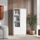 Шафа VAYS для книг, пенал з полицями та шухлядами R-26 Білий