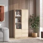 Шафа VAYS для книг, пенал з полицями та шухлядами R-26 Дуб Сонома