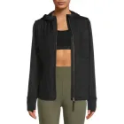 Фірмова спортивна жіноча куртка Avia, кофта, ветровка на блискавці, на флісовій підкладці (Чорна), (L)