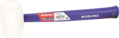 Киянка гумова Workpro PRO біла пластикова ручка 450 г (WP241040)
