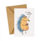 Романтична паперова листівка "Я тебе цейво" з крафтовим конвертом