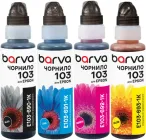 Комплект чорнила Barva для Epson L1110/L3100/L3150/L3160/L5190 (103) флакон OneKey (1K) 4х100 мл BK/C/M/Y (E103-1K-MP)