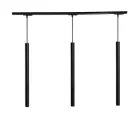 Трековий світильник на три плафони підвісний Track-3 Chime G4 TP30-500-1000-3 Чорний