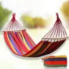 Гамак плетений 6ОІ8 підвісний з планкою розмір 120×200 см тканинний з чохлом, Різнокольоровий