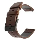 Ремінець натуральна шкіра для годинників 20 мм темно-коричневий