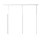 Трековий світильник на три плафони підвісний Track-3 Chime G4 TP30-500-1000-3 Білий